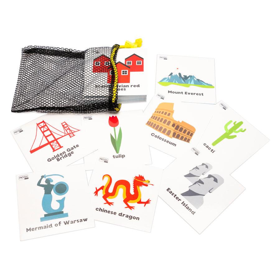 Karty pracy ZABYTKI po angielsku 10 x 10 cm 52 sztuki