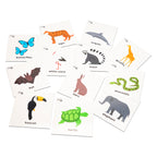 Karty pracy ZWIERZĘTA po angielsku 10 x 10 cm 78 sztuk