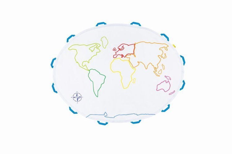 Kreatywna Mata Edukacyjna Mapa Świata AKSON (do malowania)