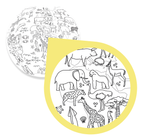 Piłka Balonowa Globus Kontynenty do kolorowania 30 cm