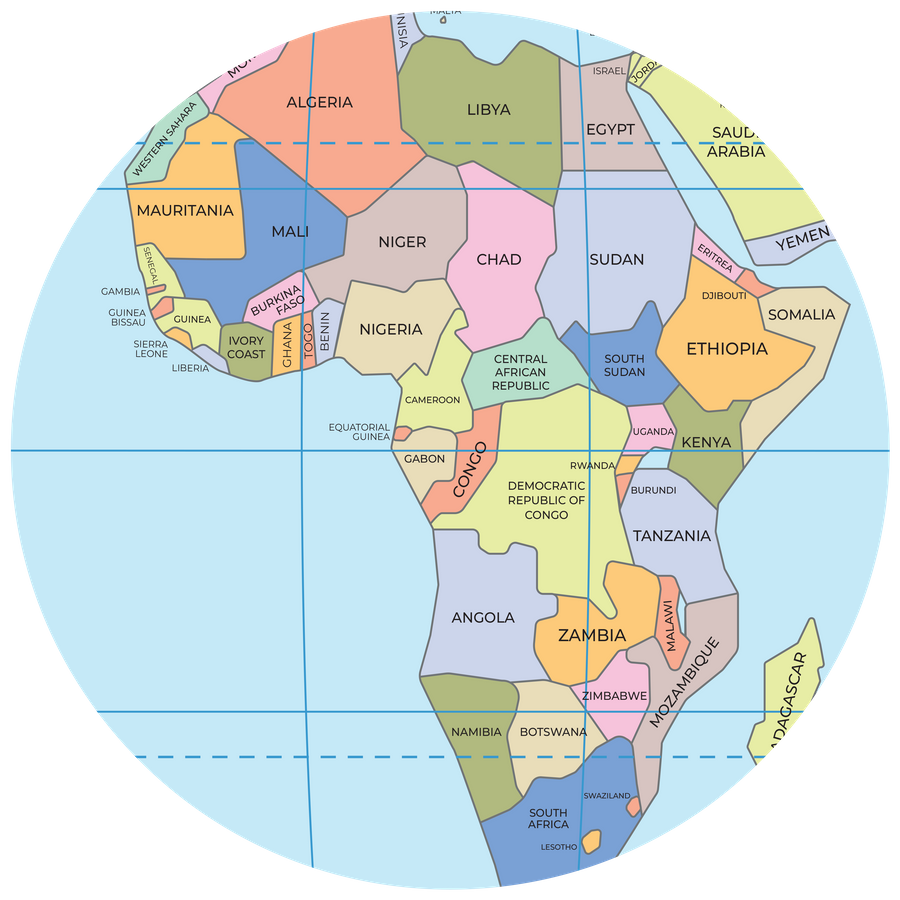 Piłka Balonowa Globus Państwa Świata ENG