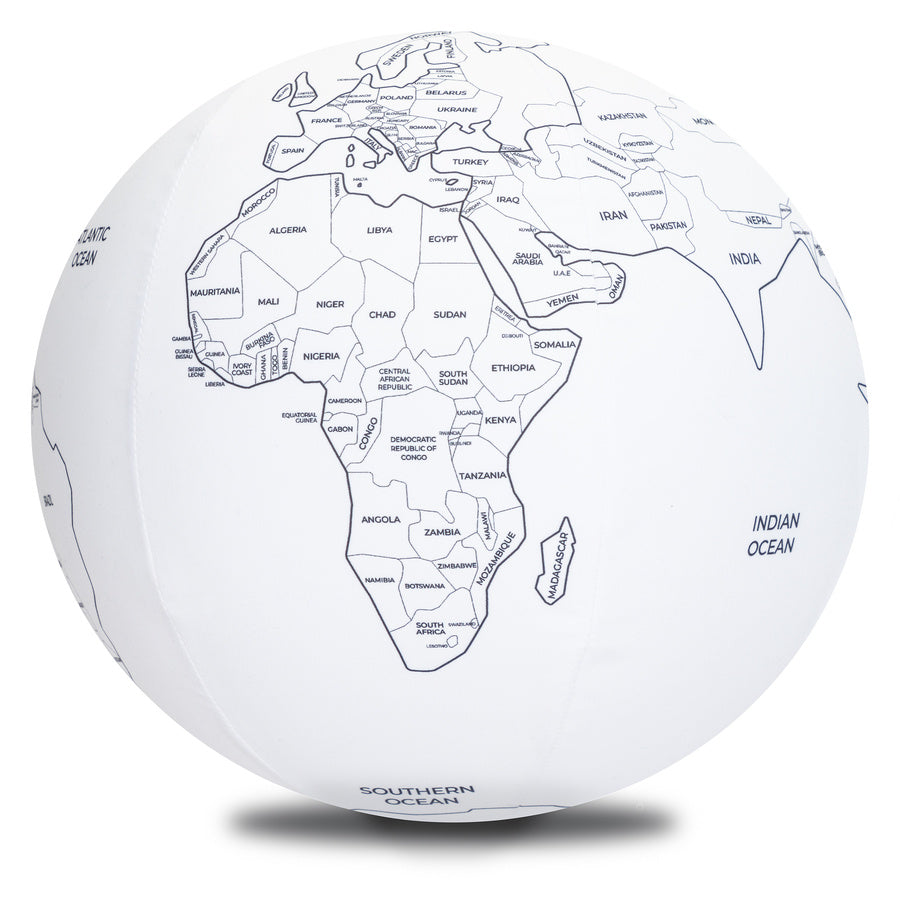 Piłka Balonowa Globus Państwa Świata do kolorowania ENG