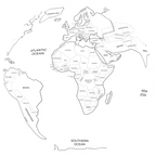 Piłka Balonowa Globus Państwa Świata do kolorowania ENG