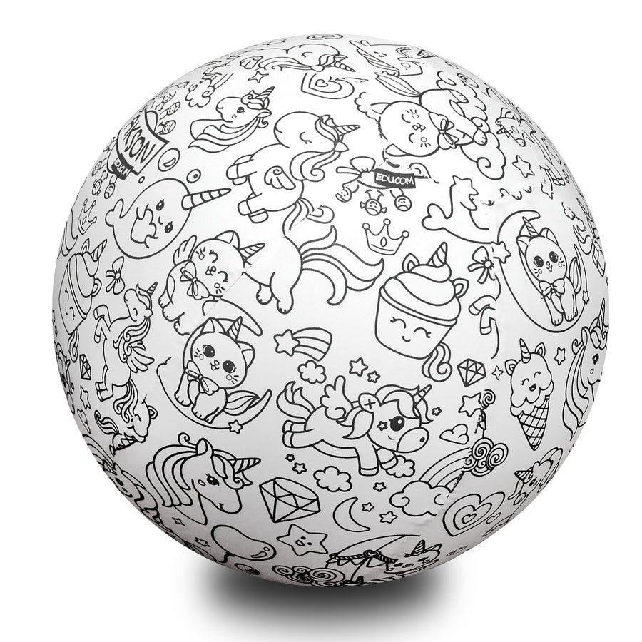 Piłka Balonowa do kolorowania JEDNOROŻCE 30 cm