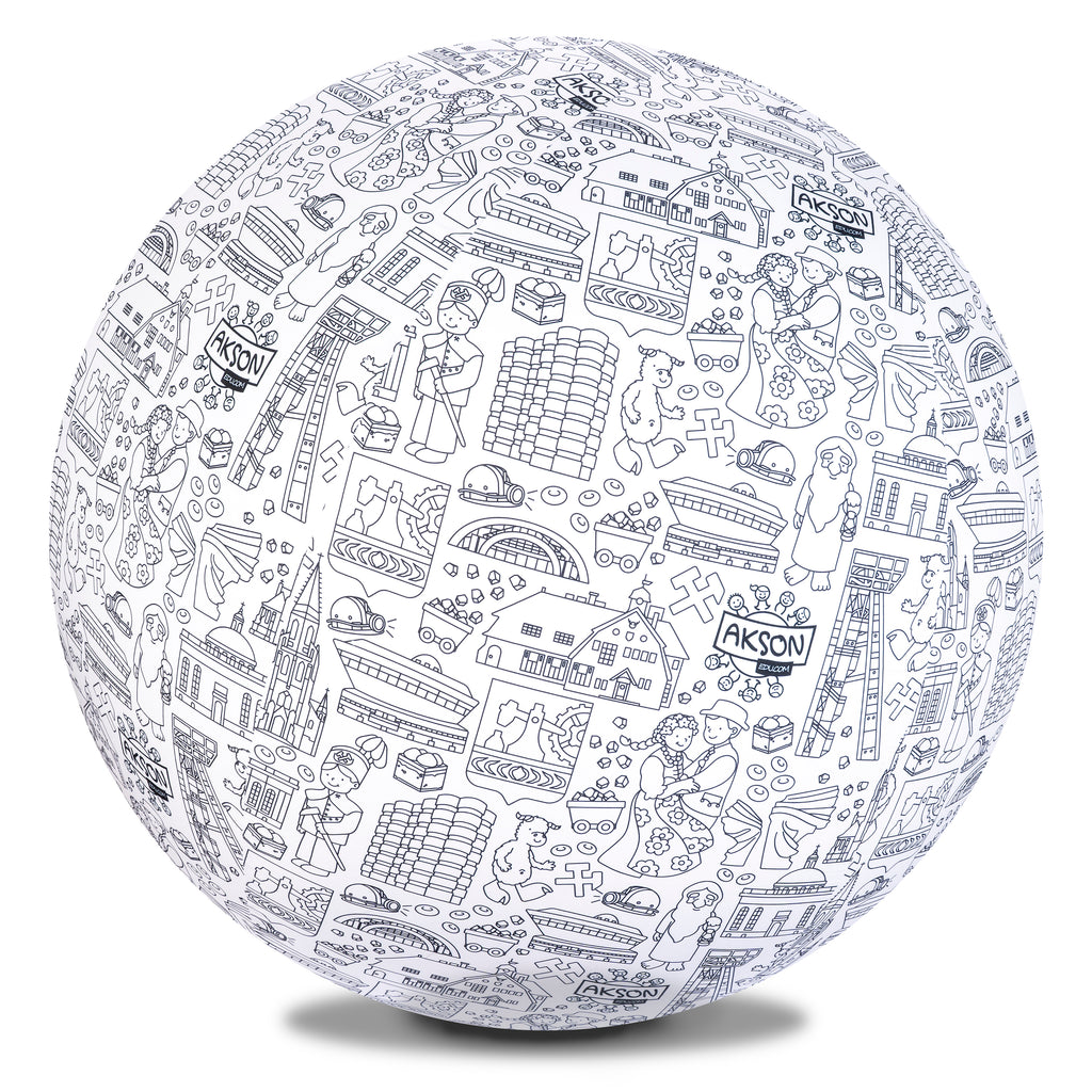 Piłka Balonowa do kolorowania XXL Akson seria miasta: KATOWICE