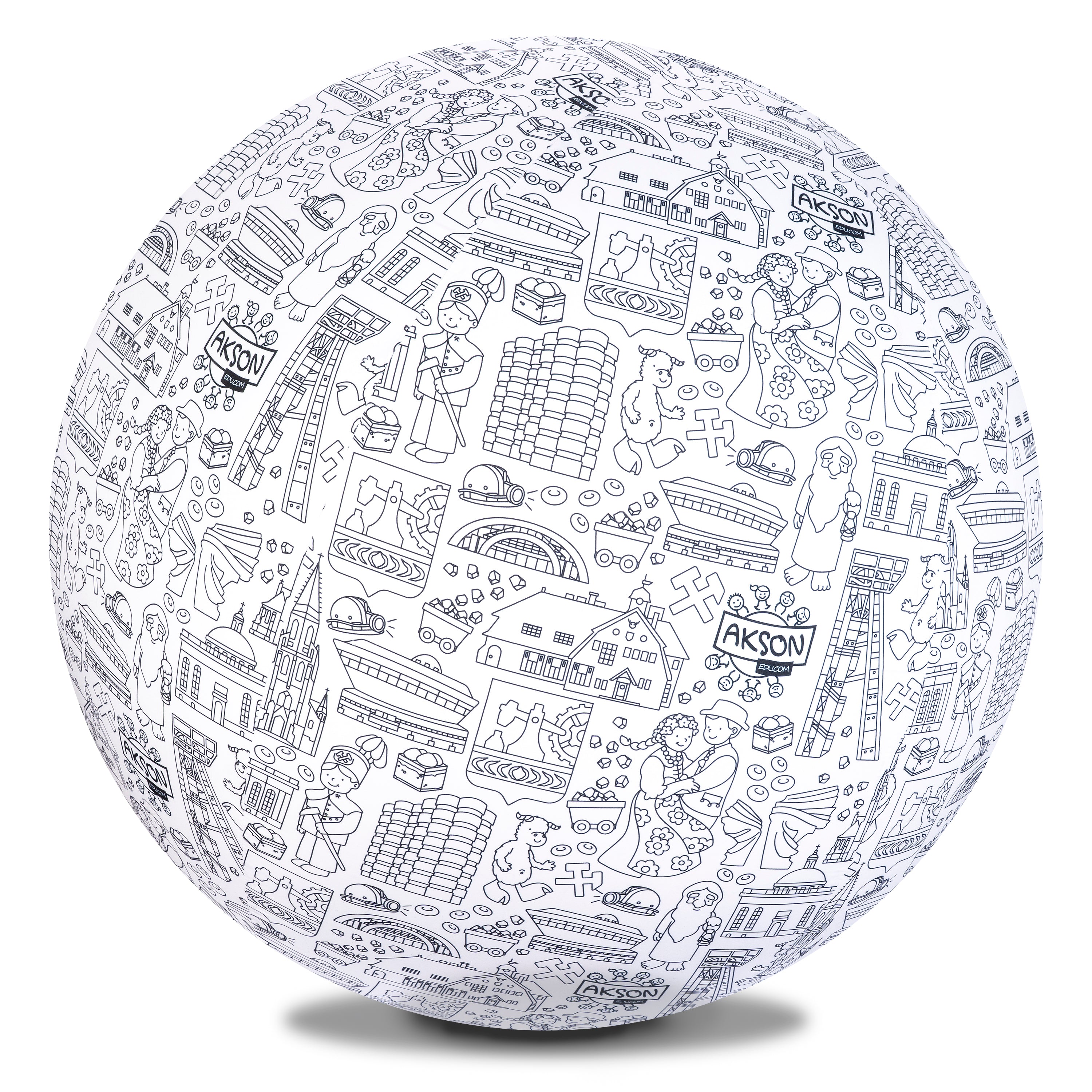 Piłka Balonowa do kolorowania XXL Akson seria miasta: KATOWICE