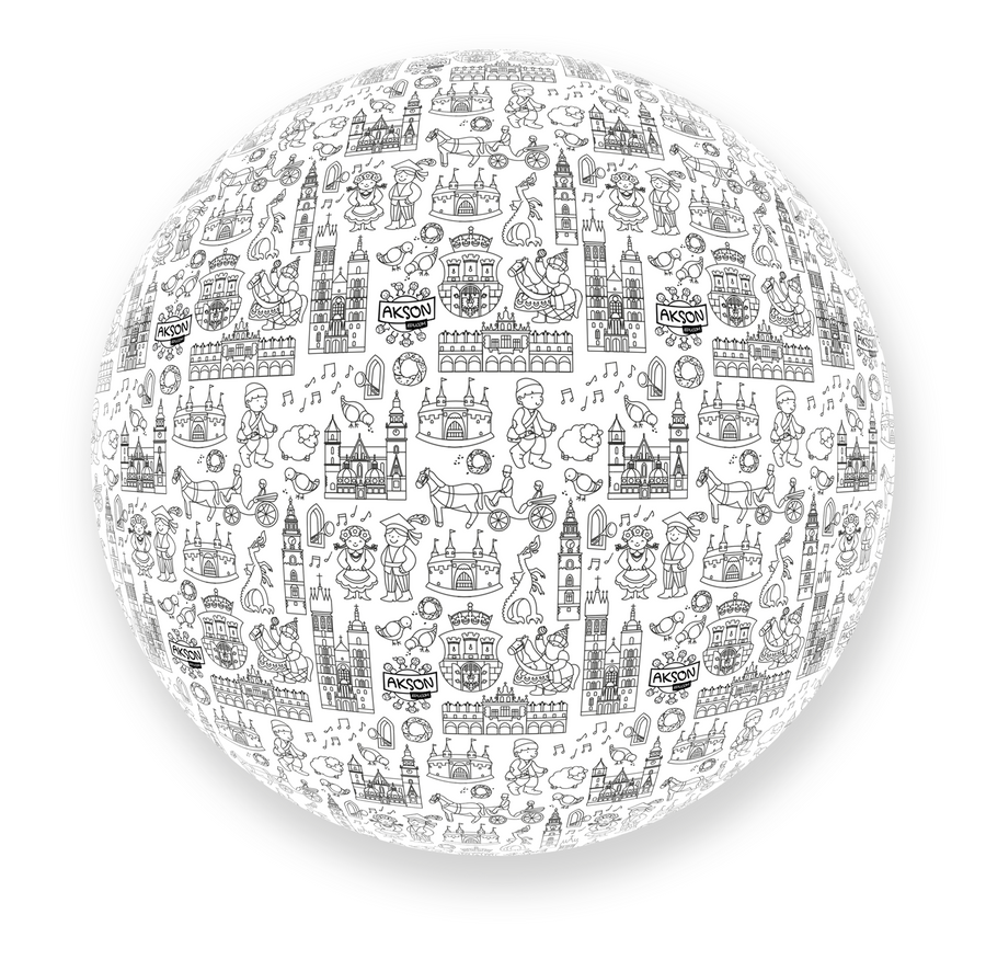 Piłka Balonowa do kolorowania XXL Akson seria miasta: KRAKÓW