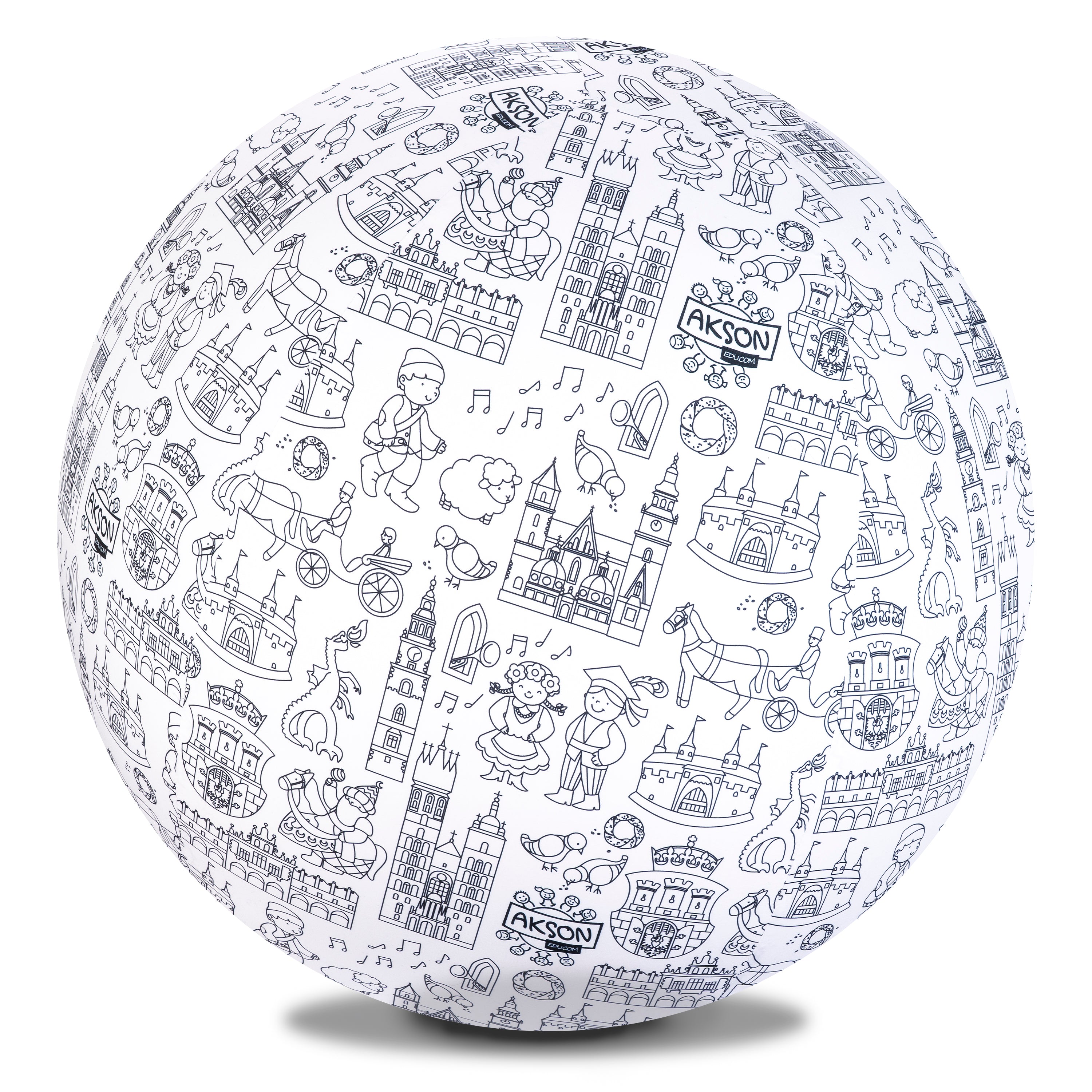 Piłka Balonowa do kolorowania XXL Akson seria miasta: KRAKÓW