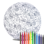 Piłka Balonowa do kolorowania XXL Akson seria miasta: POZNAŃ