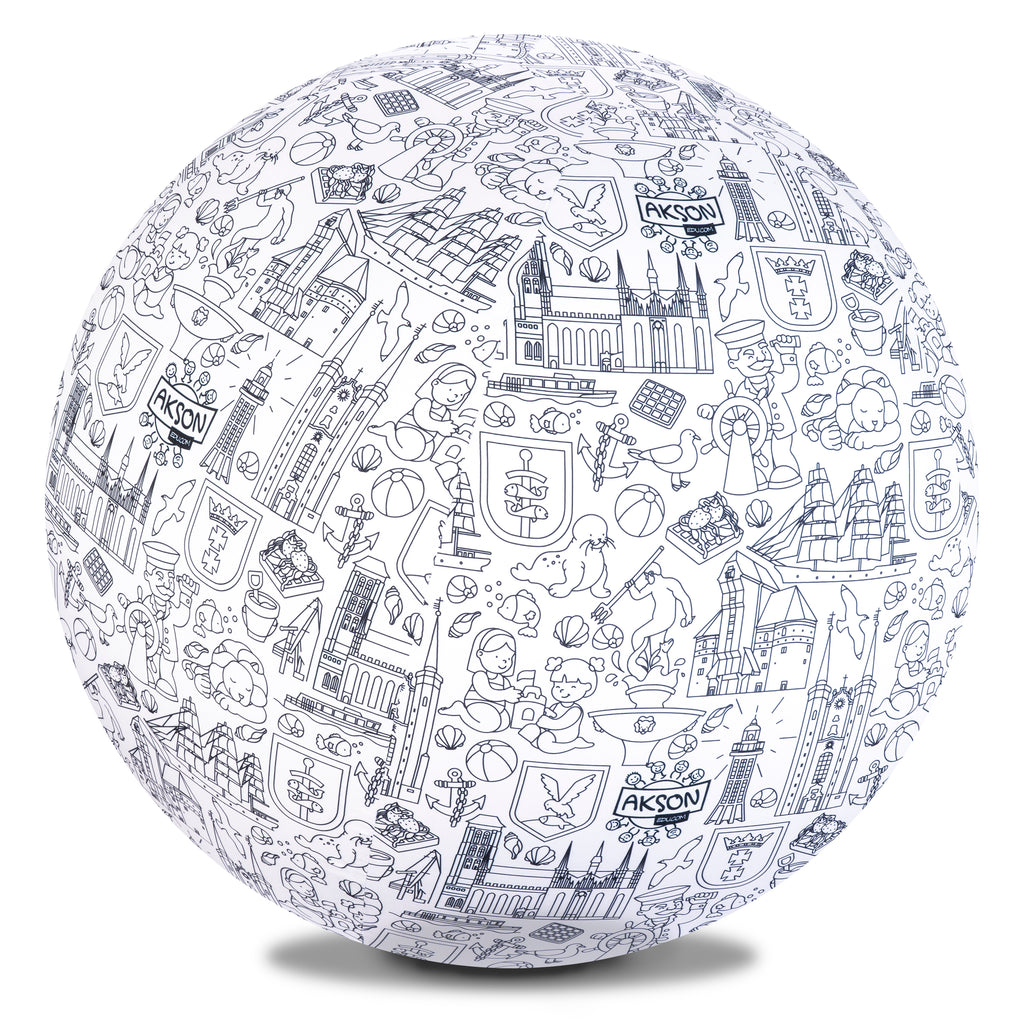 Piłka Balonowa do kolorowania XXL Akson seria miasta: TRÓJMIASTO
