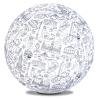 Piłka Balonowa do kolorowania XXL Akson seria miasta: WARSZAWA