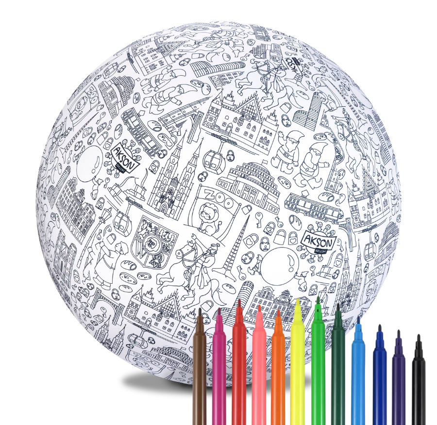 Piłka Balonowa do kolorowania XXL Akson seria miasta: WROCŁAW