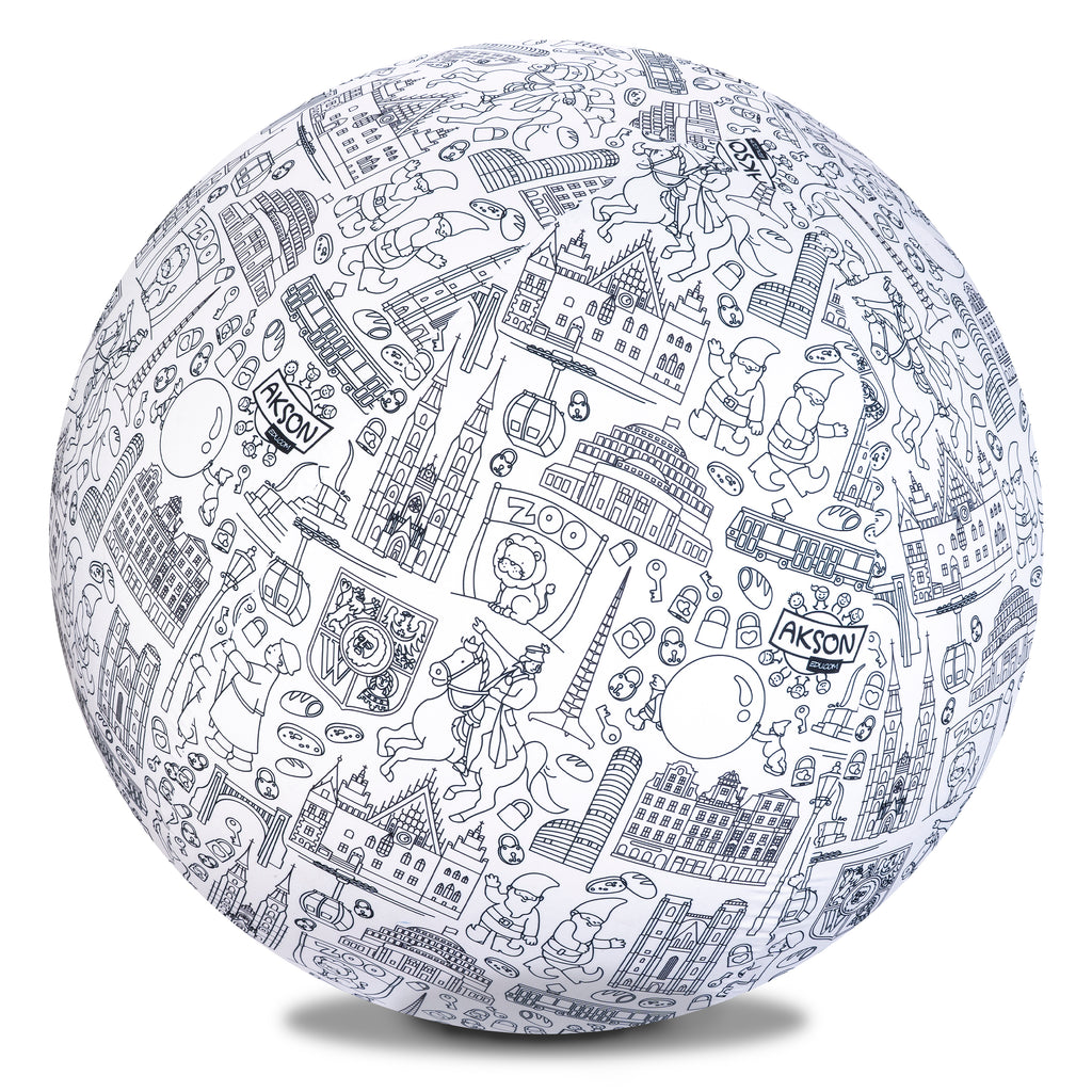 Piłka Balonowa do kolorowania XXL Akson seria miasta: WROCŁAW