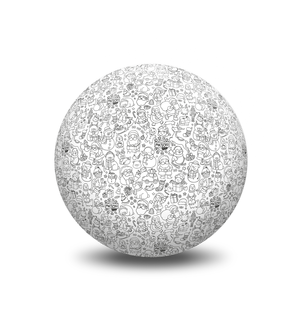 Piłka Balonowa do kolorowania XXL Akson wersja świąteczna MIKOŁAJ