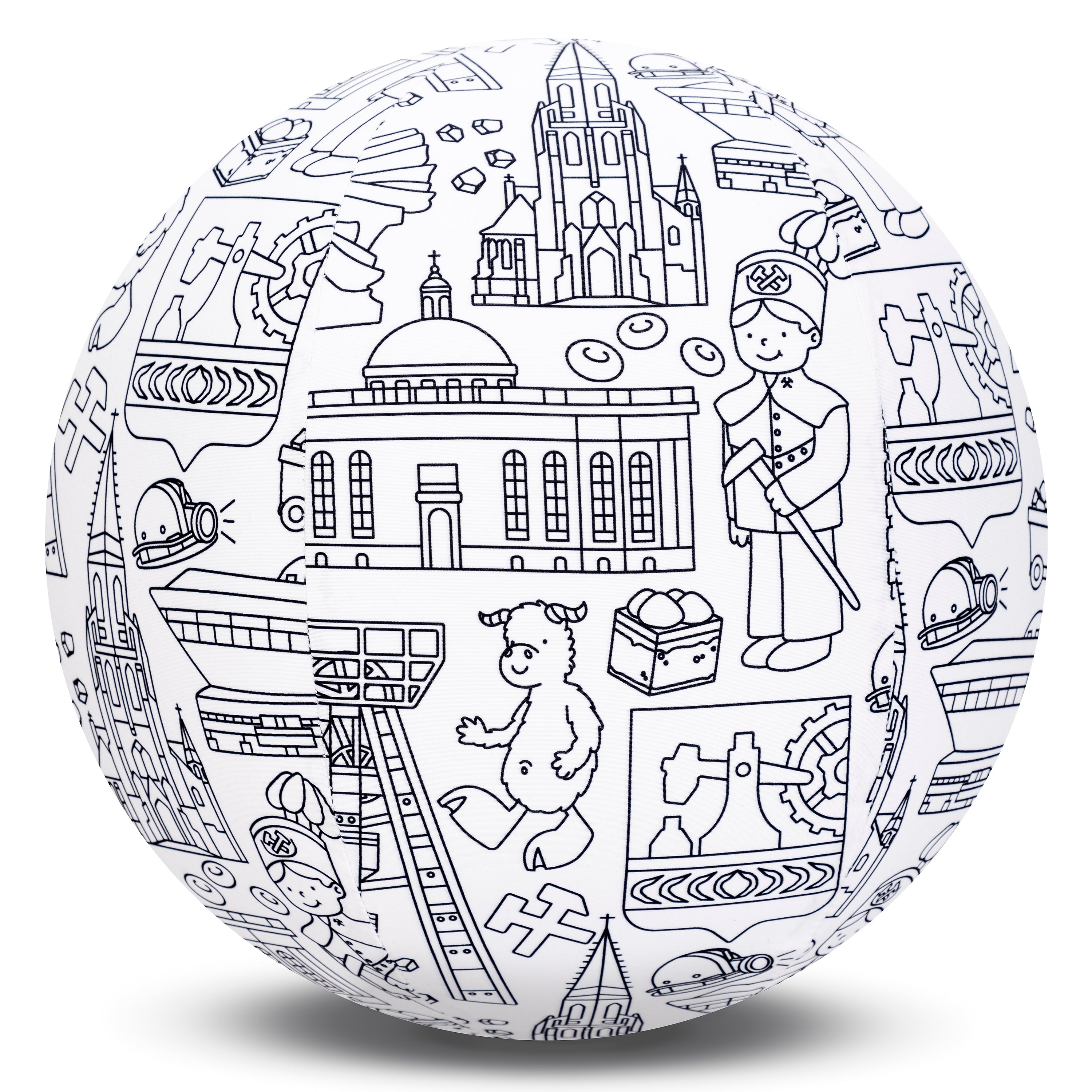 Piłka Balonowa do kolorowania seria miasta KATOWICE 30 cm