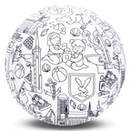 Piłka Balonowa do kolorowania seria miasta TRÓJMIASTO 30 cm