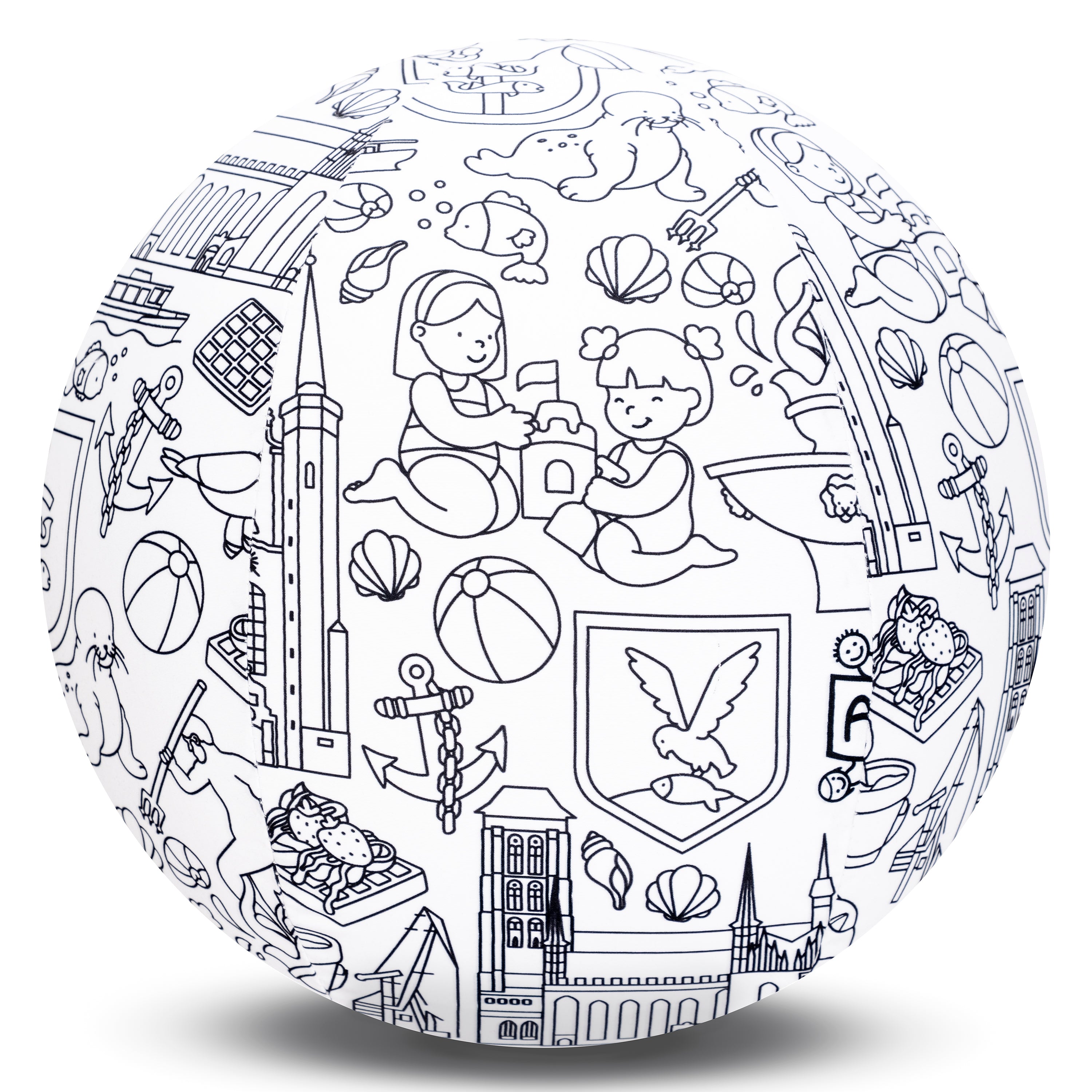 Piłka Balonowa do kolorowania seria miasta TRÓJMIASTO 30 cm