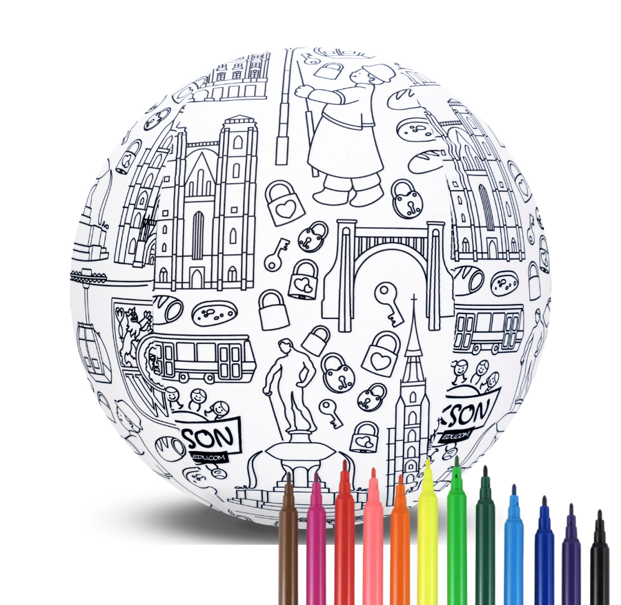 Piłka Balonowa do kolorowania seria miasta WROCŁAW 30 cm