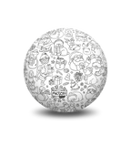 Piłka Balonowa do kolorowania wersja świąteczna MIKOŁAJ 30 cm