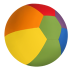 Piłka Balonowa tęczowa 30 cm