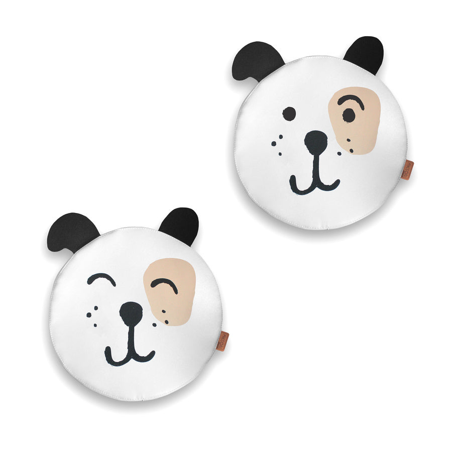 Poduszki białe ekoskóra PIESEK z uszkami 1 szt. 6 cm