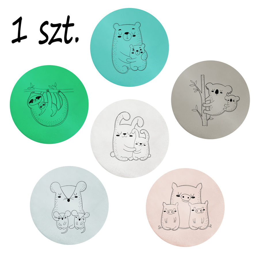 Poduszki ekoskóra ZWIERZĄTKA LENIWIEC 3 cm 1 szt.