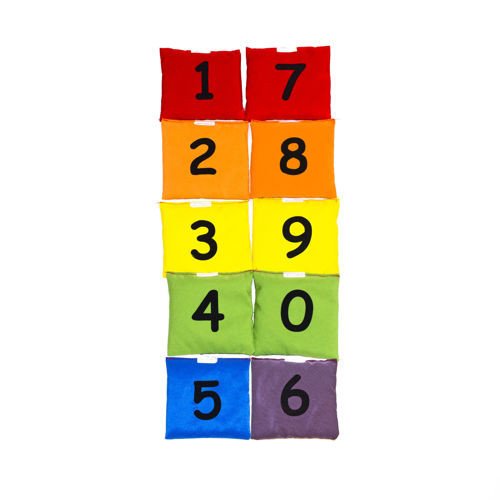 Woreczki gimnastyczne Akson Cyferki  ZESTAW  6 KOLORÓW