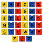 Woreczki gimnastyczne Akson Kolorowy Alfabet ZESTAW LITEREK 3 KOLORY
