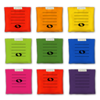 Woreczki gimnastyczne Akson ZESTAW NUTKI na pięciolinii