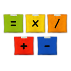 Woreczki gimnastyczne Akson ZESTAW  ZNAKI MATEMATYCZNE