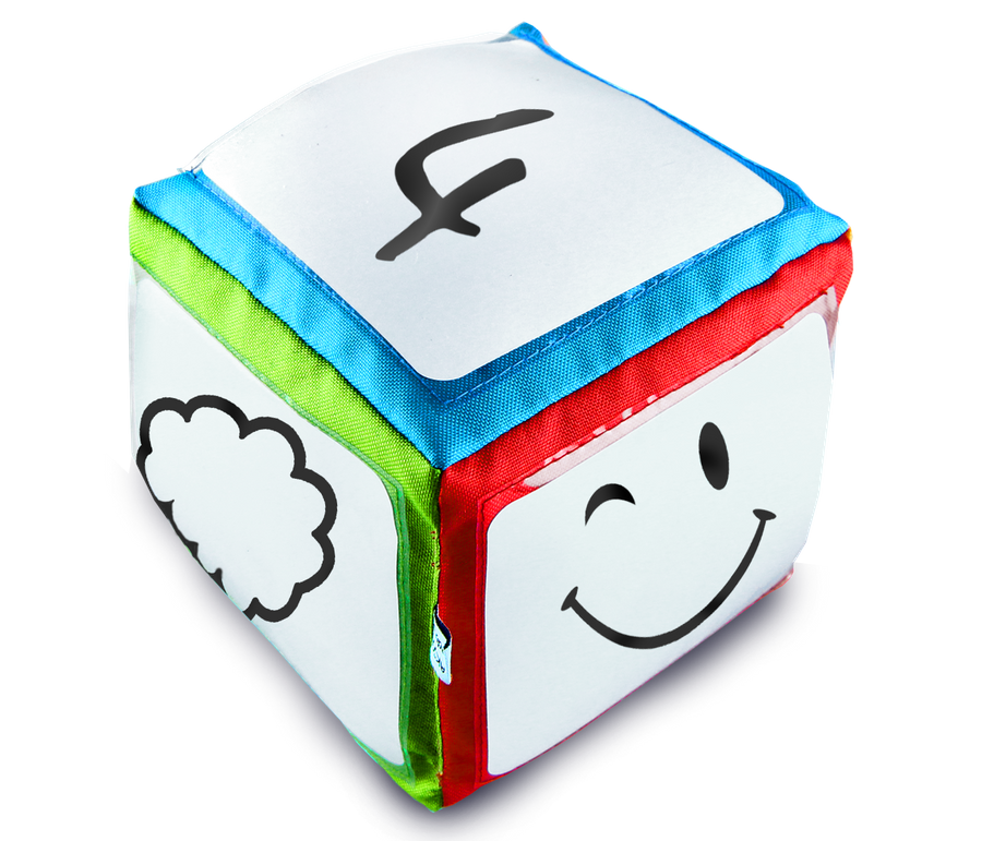 Zestaw Kostka Edukacyjna z kieszeniami MIĘKKA+ karty + pisak