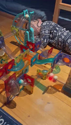 Magnetic blocks ball track with sound 118 pieces